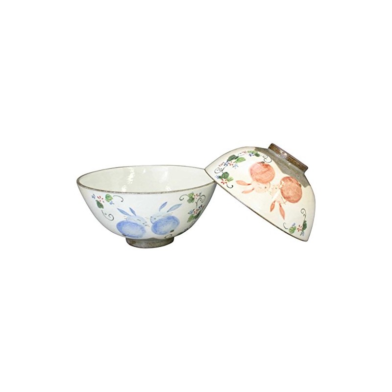 Kyo Ware LKH410 Kiyomizu Ware Kabong Kiln Rice Bowl, Flower