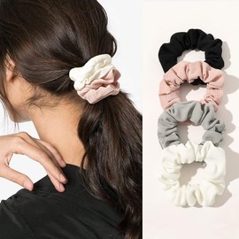 Scrunchies Hair Ties Scrunchy for Women Girls Cute Hairties for Thick Curl Hair No Crease Hair Accessories Soft Ropes Ponytail Holder No Hurt Your Hair 4FBHHCQ-001