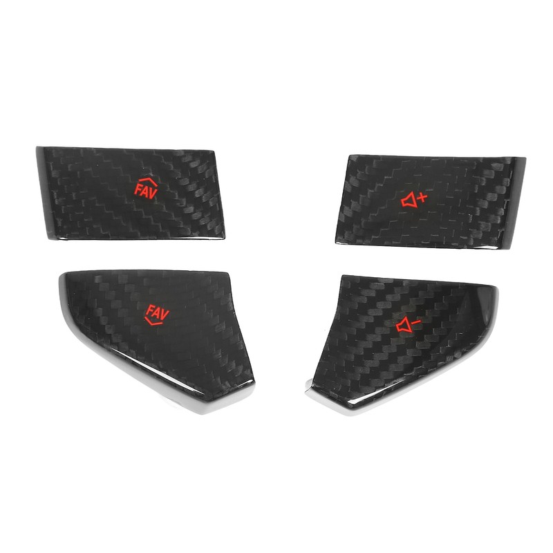 Steering Wheel Switch Button Trim Carbon Fiber Replacement for Corvette