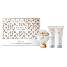 Afnan Souvenir Floral Bouquet Women's Luxurious Perfume Gift Set – Eau De Parfum, Body Lotion, Shower Gel