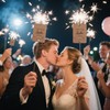 Sparklers Wedding Labels Brown - Stylish Wedding Favours for Glow