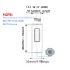 7Trees G1/2 Replacement Part for Bathroom Kitchen Faucet Pull-Out Spray