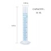 KOMUNJ 1 Piece Transparent Blue Line Measuring Graduated Cylinder Science