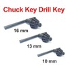 TOOLSTAR Drill Chuck Key, Centring Key, Chuck Key, Universal Metal