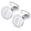 Honey Bear Letters Initials Letter Cuff Links Mens Stainless Steel