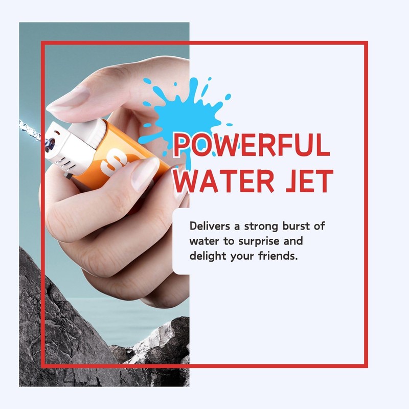 Water Gun Lighter - Realistic Prank Lighter with Powerful Water
