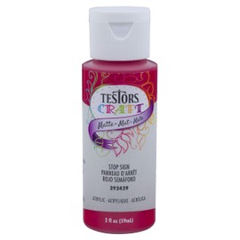 TESTOR 292429A 2 oz Stop Sign Matte Acrylic Paint