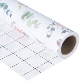 Ulmasinn Floral Wrapping Paper Roll - 17 Inches x 33 Feet - Vintage Romantic Rose Flower Gift Wrap with Cut Lines for Wedding, Birthday, Bridal Shower, Mother’s Day