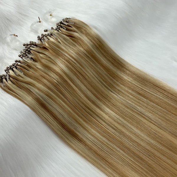 20'' Hair Extensions Micro Loop Rings Beads Human Hair Extensions