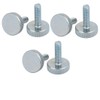 sourcing map Pack of 6 Thread Galvanised Knurled Round Head