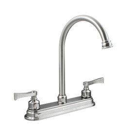 Mezcladora para Fregadero, Llave para Fregadero de Cocina Flexible, Llave Mezcladora para Cocina, Grifos para Cocina, Grifo de Cuerpo Principal de Latón, Acabado Níquel Satinado, SP-80076-2