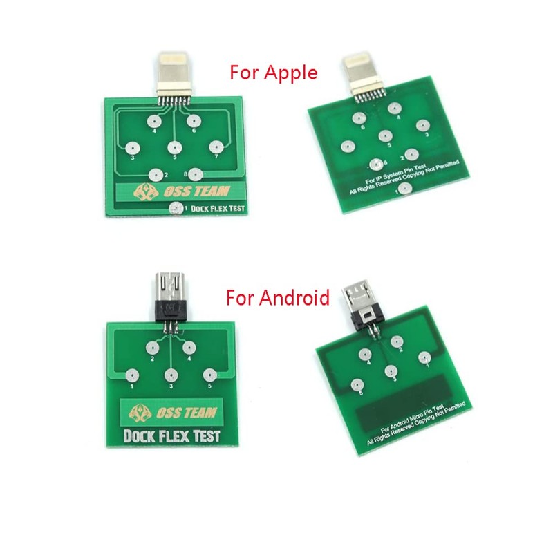 Acxico 3Pcs/Set Mobile Phone Battery Power Charging Dock Flex Tester