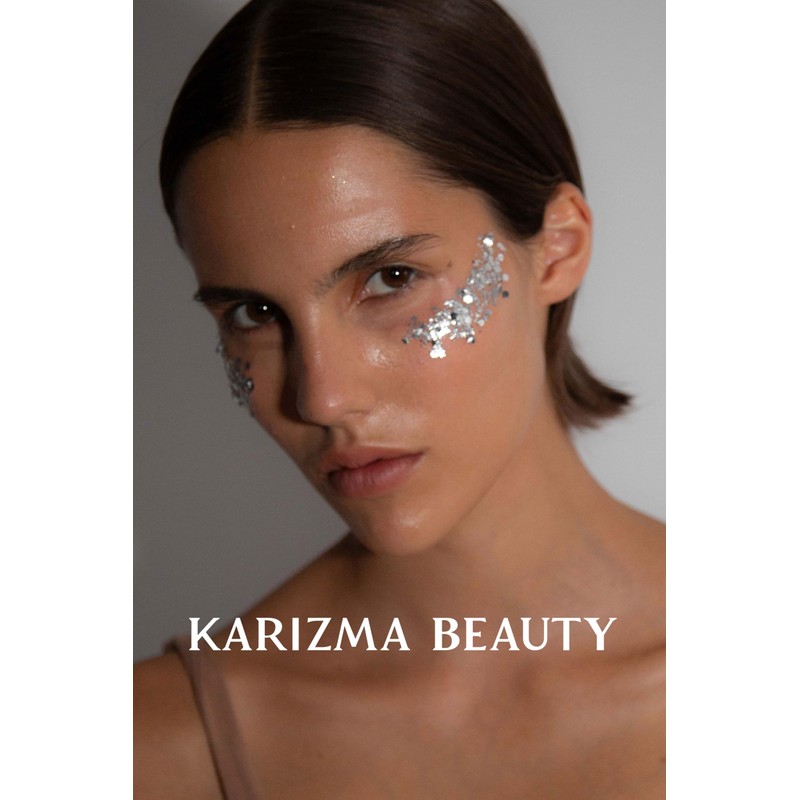 Platinum Biodegradable Chunky Glitter // Karizma Beauty Silver Face Glitter