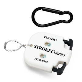 Mirrwin Golf Result Counter, Golf Counter for 2 Players Result Indicator with Key Chain and Carabiner Score Counter Hand Counter Player Strike Counter for Golf Goalkeeper, White