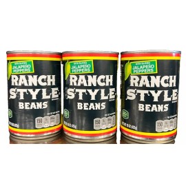Ranch Style Beans with Sliced Jalapeno Peppers 15 oz (3 cans)