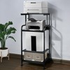 jarrvz 4 Tier Printer Stand with Wheels Printer Table, Multipurpose