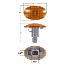 Partsam 2 Amber + 2 Red Dually Bed Fender Clearance Side Marker Lights Cover Lens with Sockets Aftermarket Replacements Compatible with F350 F450 F550 99 00 01 02 03 04 05 06 07 08 09 10