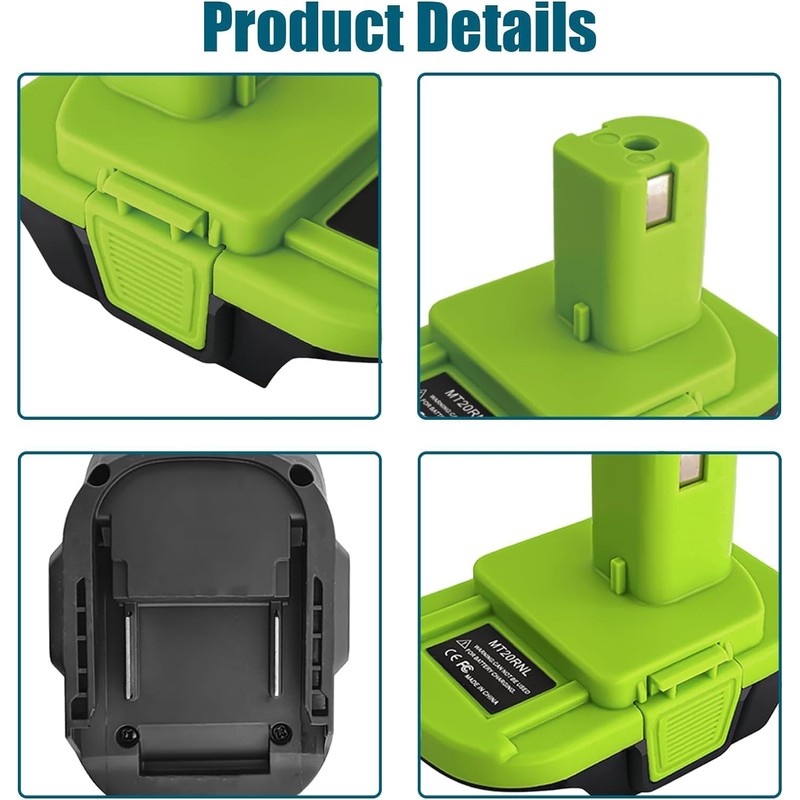 TEPULAS MT20RNL for Makita for Ryobi Battery Adapter