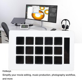 Generic 15 Keys Programmable Keyboard,Customize Gaming Experience Visual Keyboard,LCD Custom Keyboard Macro Keyboard Operations with OBS Twitch, Genericnhyxv8z9dk