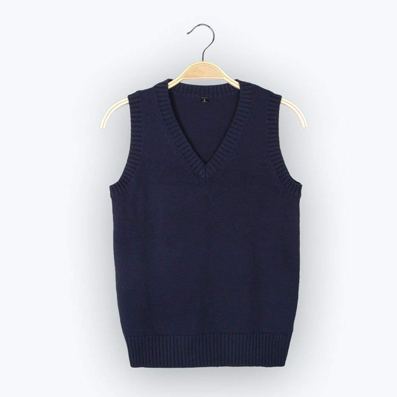 EIMEI School Uniform Vest, Sleeveless, Plain, Loose Fit, Knit, All