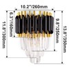 FRIXCHUR Crystal Wall Sconce Black Modern Lamp Mounted Light Fixture