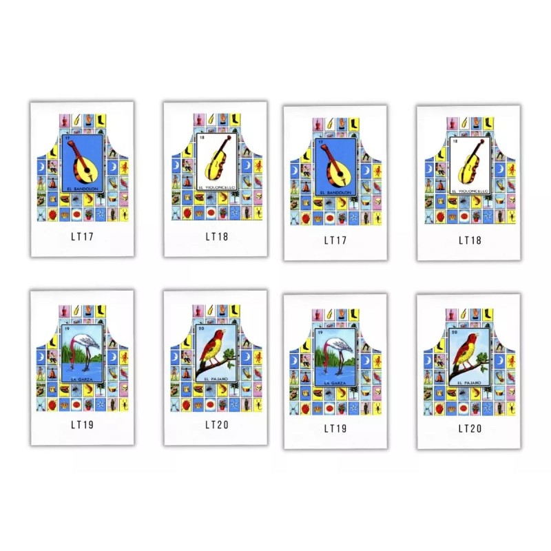 Texben 16 Mandiles Para Cocina Sublimados Lotería Mexicana