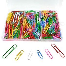 Paper Clips Assorted Size 400 Pieces,Large Medium Small Coloured Paperclips,Durable and Rustproof Paper Clip for Paperwork Office School Document Organization(28mm, 33mm, 50mm)