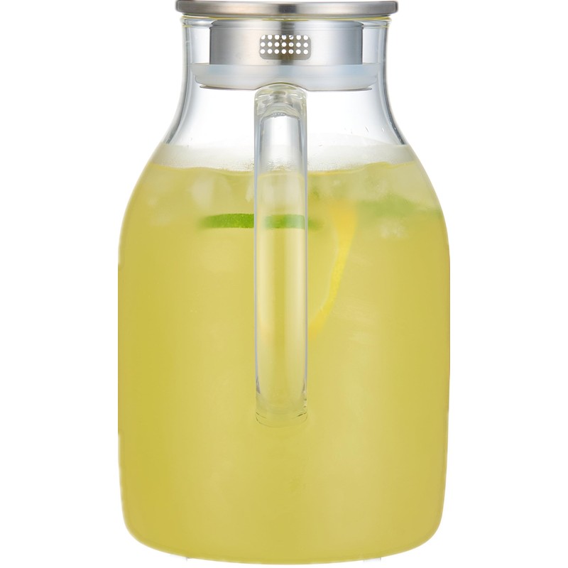 Karafu 68 Oz/2 Liter Glass Pitcher with Lid, Heat Resistant