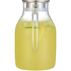 Karafu 68 Oz/2 Liter Glass Pitcher with Lid, Heat Resistant Water Jug for Hot/Cold Water, Ice tea and Juice Beverage