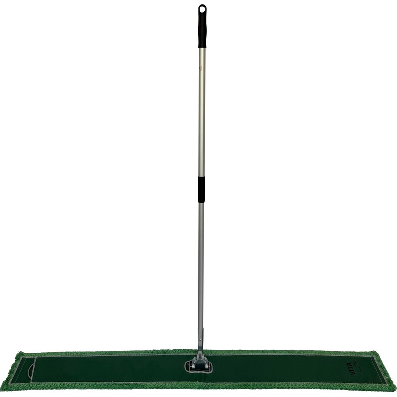 60" Premium Green Microfiber Dust Mops - 6 Pack