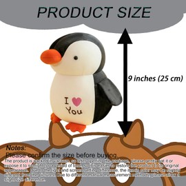 XiRiDa Penguin Stuffed Animal Plushie Hug Toy Throw Pillow Plush Doll for Kids 9.8"