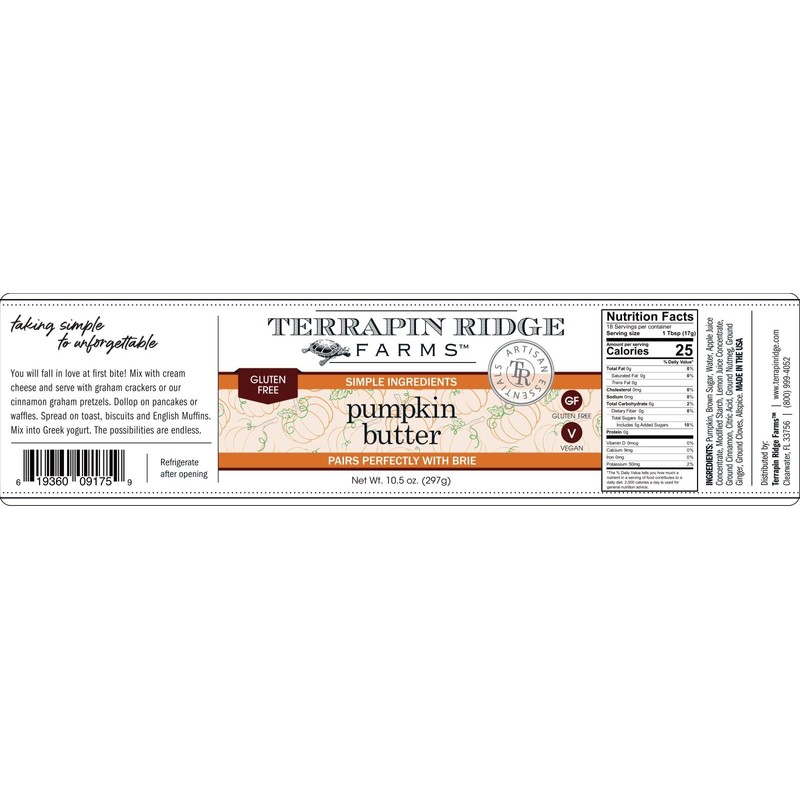 Terrapin Ridge Farms Pumpkin Butter – 10.5 oz Jar –