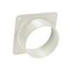 sourcing map 4Inch Duct Connector Flange ABS Plastic Air Outlet