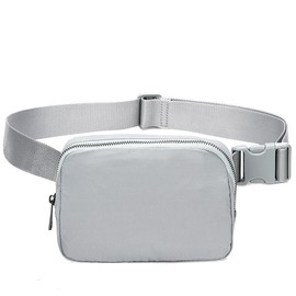 Everywhere Belt Bag Large, Pander Waterproof Everywhere Fanny Pack Purse for Women and Men with Adjustable Strap - Color: gray