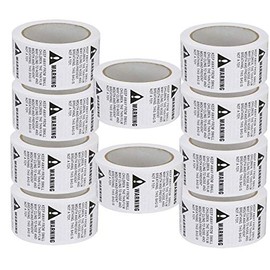 10 Rolls/5000 Labels,Suffocation Warning,Keep Away from Small Children,2" X 2" Removable Label Stickers