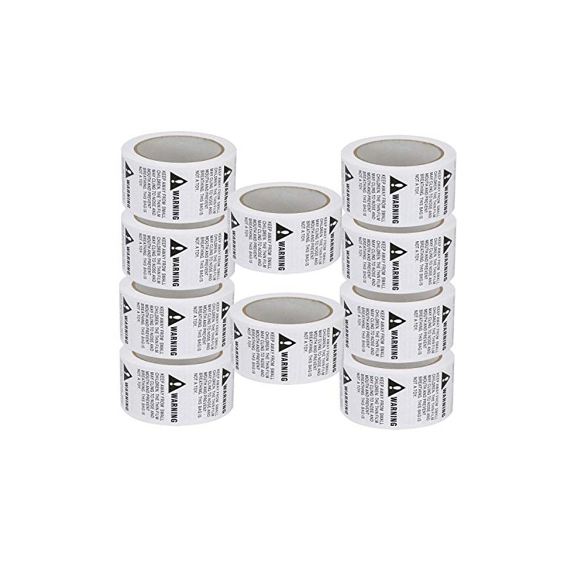 10 Rolls/5000 Labels,Suffocation Warning,Keep Away from Small Children,2" X 2"