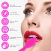 Lip Scrub Brush,Double-Sided Silicone Exfoliating Lip Brush Tool for Smoother