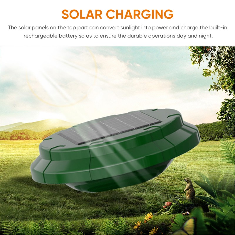 360° Solar Power and USB Charging Waterproof Dog Repellent Ultrasonic