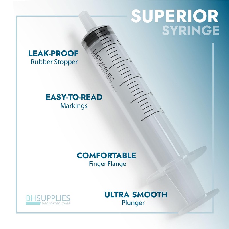 BH Supplies 1mL Luer Slip Tip Syringes (No Needle) -