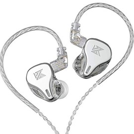KZ DQ6 in Ear Monitor, KINBOOFI 3DD HiFi Earphone with Hybrid Driver High Fidelity Sound IEM Headphone Headset, Music Sport Headphone with Detachable Cable (No Mic, Silver)