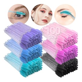 Universo en Linea 100 Cepillos Desechables Glitter Extensión De Pestañas F