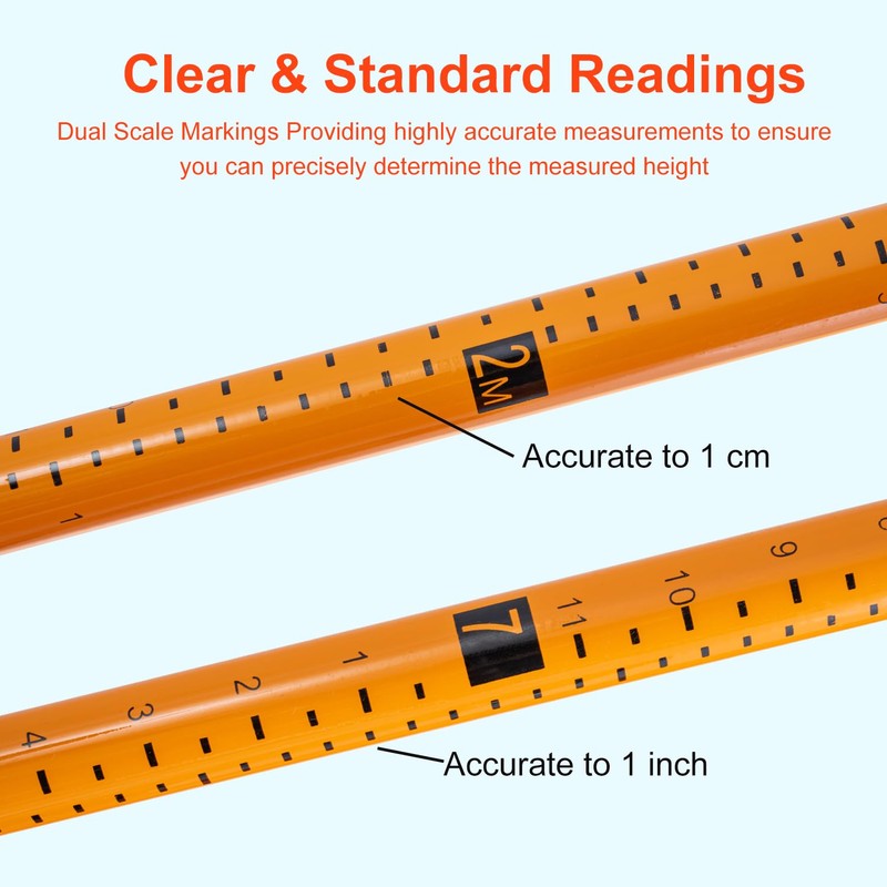 LMYYGOO 15FT Height Measuring Stick for Trucks, Retractable Bar for