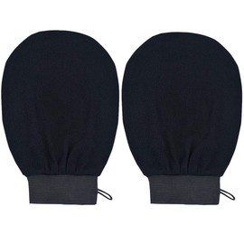 Exfoliating and removing dead skin cells Spa treatment bathroom accessories Bathwater Scrubbing Bath Exfoliating Gloves F 1r Shower (Black)