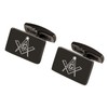 Engraved Gunmetal Freemason Cufflinks - Ships From USA