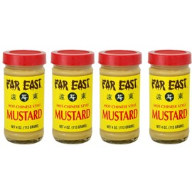Hot Chinese Mustard - Four 4 Ounce Jars of Chinese Hot Mustard (4-Pack, 4, Count)