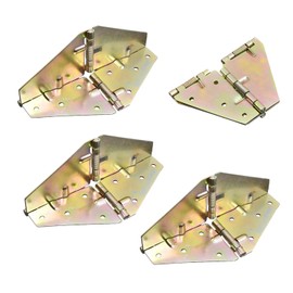 YIUWLMN 4Pcs Drop Leaf Table Support Folding Table Hinge 180°Folding Cross Spring Hinges with Mounting Screws