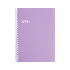 LIHIT LAB. Pastello Refillable Note Book (Journal), Lined Paper, 8.3×6.1 inches, Purple (N1958-10)