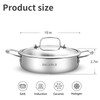 DELARLO Tri-Ply Stainless Steel 3QT Saute Pan With Lid, 12