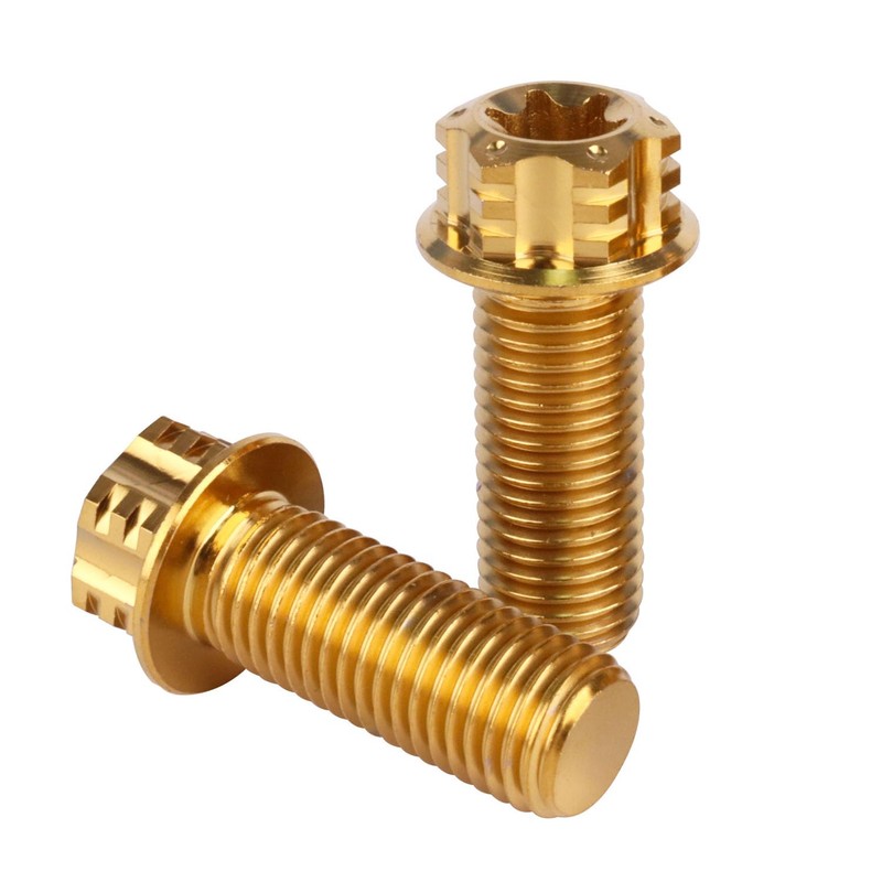 UHDFBDHF 4Pcs Titanium Bolt Flange Torx Head M8 M10 x