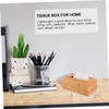 Sosoport 1PC Wooden Tissue Box Lightweight Napkin Storage Container with